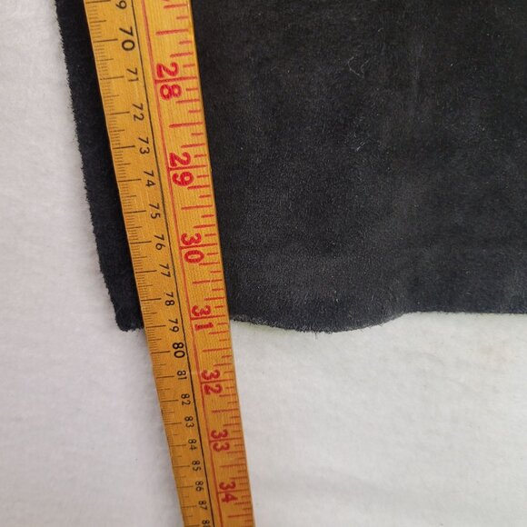 Revue Womens Genuine Leather Black Suede Pants Size 10 Mid-Rise Straight Leg - Picture 12 of 13